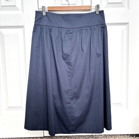 Zara Navy Blue A-line Skirt - Picture 3 of 9